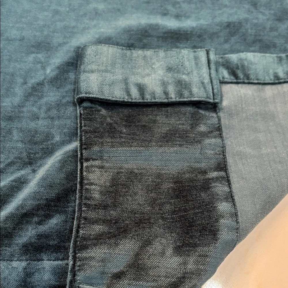 West Elm Teal draperies 93”x 45”